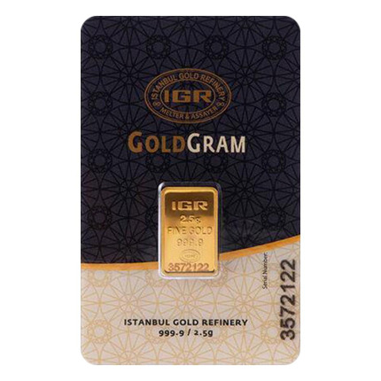 2.5 gr 24 Ayar 999.9 Milyem İAR Gram Altın