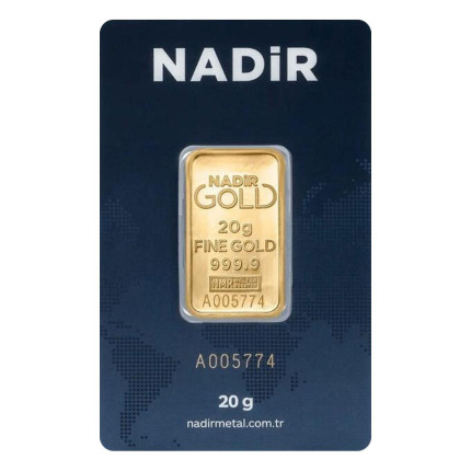 20 gr 24 Ayar 999.9 Milyem NadirGold Gram Altın