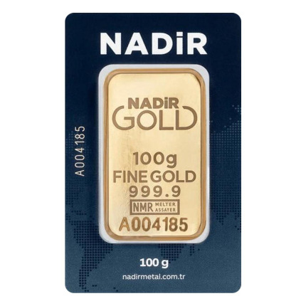 100 gr 24 Ayar 999.9 Milyem NadirGold Gram Altın